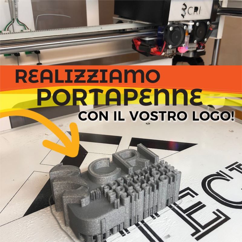 Portapenne personalizzato con Logo in stampa 3d